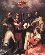 Andrea del Sarto Disputation over the Trinity oil painting reproduction